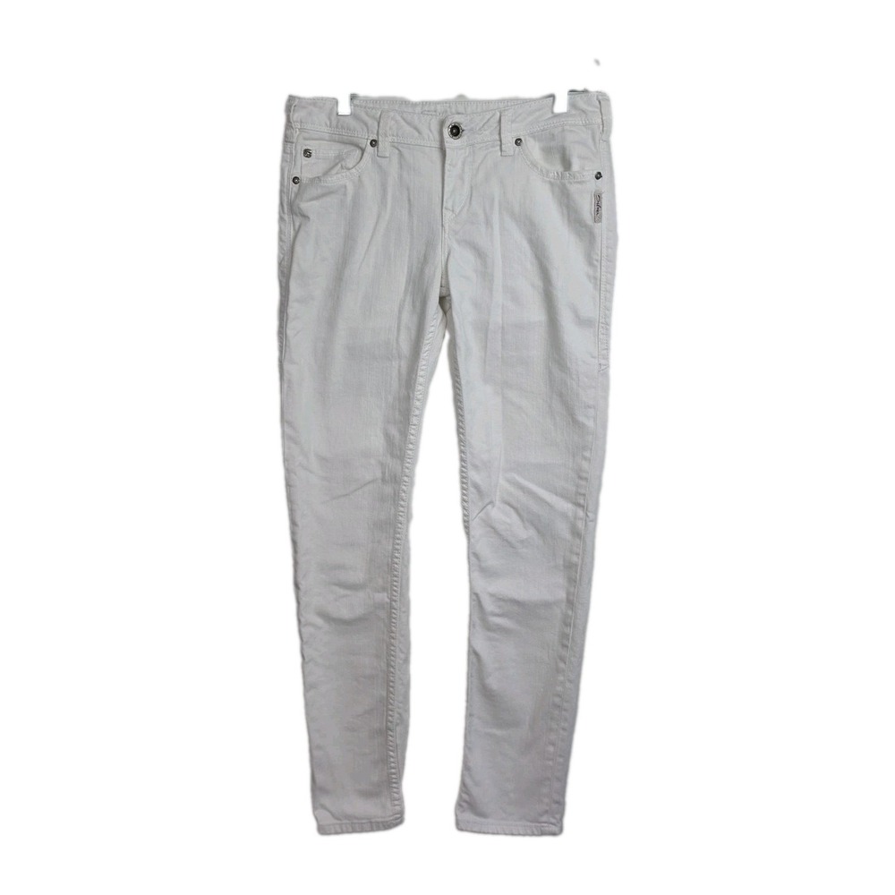 Silver Jeans Women's Straight Leg Jeans in White